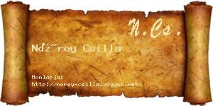 Nérey Csilla névjegykártya